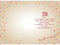 Auguri 70 anni! La gioventù è nel cuore, non nella carta d'identità. Tanti auguri!