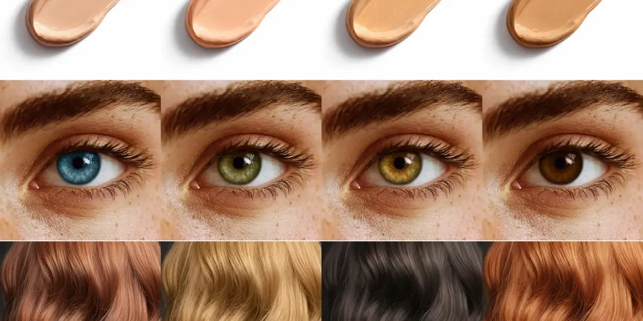 Strisce di fondotinta, occhi di vari colori e ciocche di capelli: un tripudio di colori primaverili per ogni incarnato.