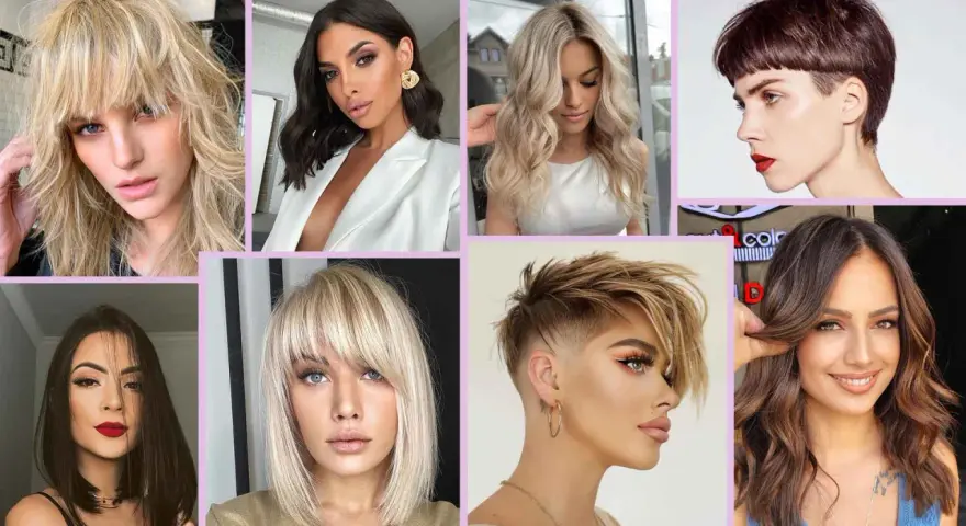 Collezione di acconciature capelli fini: tagli scalati, bob e pixie cut per dare volume e stile.