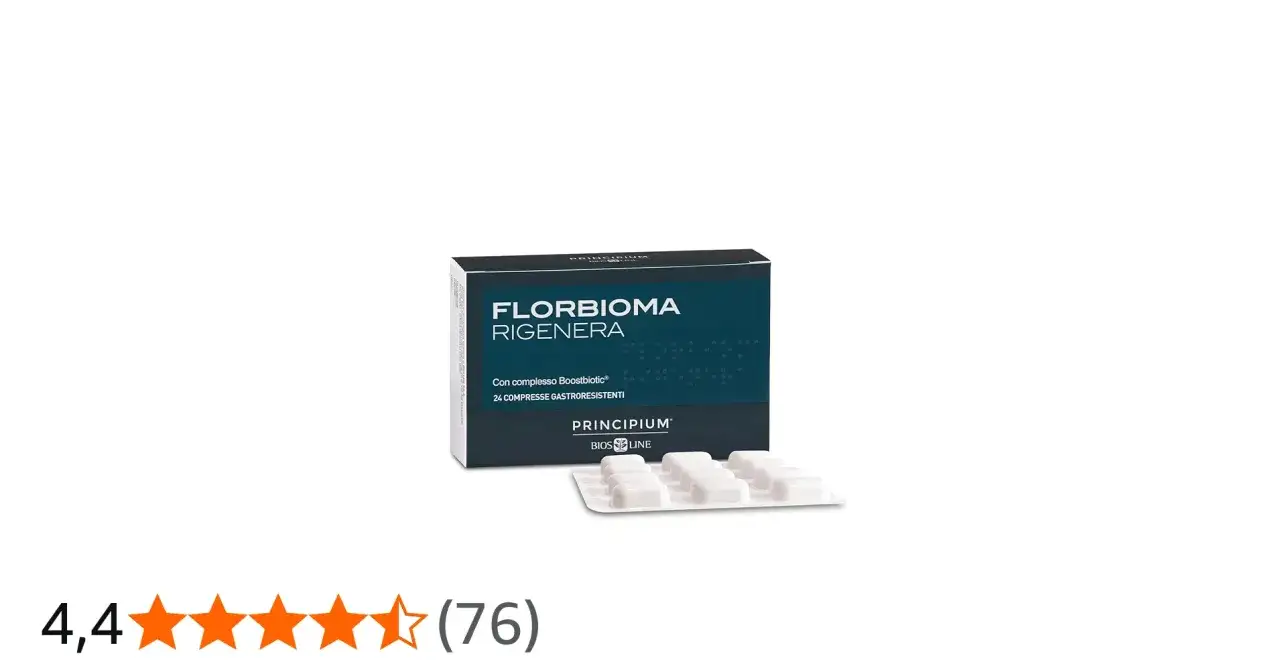 Florbioma Rigenera, 24 capsule gastroresistenti, per il benessere intestinale. Nessun effetto collaterale noto.